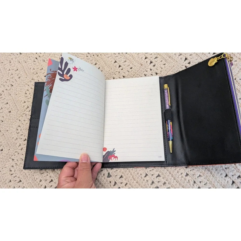 Disney The Little Mermaid Ariel Trifold Journal Cover with Notebook and Pen Set